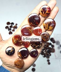 Granate Hessonita de Primera Calidad, Cabujón, Precio al por Mayor, Lote para Fabricación de Joyas, Piedra de Granate Hessonita, Forma Redonda, Lote a Granel, IRFAN GEMS - Product Image 3