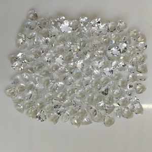 Topaze blanche naturelle 7 mm taille trillion, pierre précieuse en vrac de qualité supérieure pour la fabrication de bijoux - Product Image 5