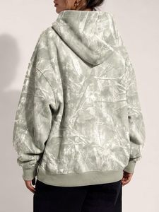 Sweat-shirt à capuche surdimensionné personnalisé pour femme, en molleton brossé doux, pull à manches longues avec imprimé graphique, vêtement tendance - Product Image 2
