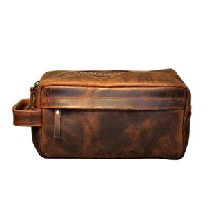 Vintage Style Waterproof Large Capacity Cosmetic <b>Case</b> with Soft Handle Zipper Portable <b>Makeup</b> Bag OEM Brand Customizable - Product Image 5