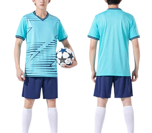 Maillots de football personnalisés en gros à manches courtes, grandes tailles, impression par sublimation, uniformes d'entraînement respirants, vêtements de football - Product Image 5