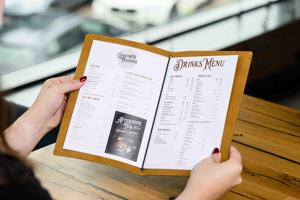 ปกเมนูหนังแท้คุณภาพสูง ปกเมนูร้านอาหาร ปกเมนูหนังสั่งทำ ซองใส่ไวน์สุดหรู LMC-0129 - Product Image 4