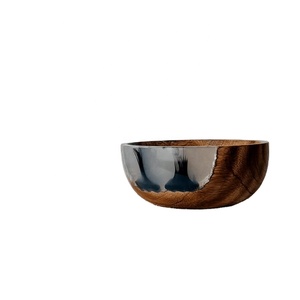 Fabriqué à la main en bois fabriqué en inde résine époxy bol de service en bois vaisselle bol en vrac quantité pas cher prix bonne qualité - Product Image 1