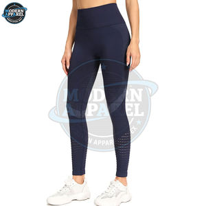 Nuevos leggings deportivos de malla con diseño fruncido, tallas grandes, cintura alta, efecto levantacola, sin costuras, para mujer, con efecto push-up. - Product Image 4