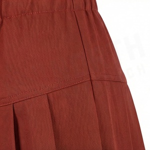 Minifalda Plisada para Mujer, Cintura Elástica, Color Sólido, Tejido Cómodo, Estilo para Todas las Temporadas - Product Image 5