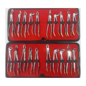 Juego de Pinzas Quirúrgicas Dentales, Instrumentos Profesionales de Extracción de Dientes de Acero Inoxidable para Clínicas Dentales, Hospitales y Cirugía Oral - Product Image 1