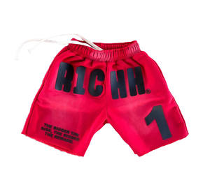 Shorts en molleton épais de qualité supérieure pour hommes, impression graphique personnalisée, style streetwear oversize, couleurs personnalisées - Product Image 4