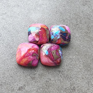 Auténtica Turquesa Rosa Espinosa Calibrada en Forma de Cojín para Joyería, Todos los Tamaños Disponibles al por Mayor - Product Image 3