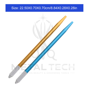 Blue Gold Metal Handle Hair Extension Loop <b>Threader</b> Latch Hook Micro Ring Pulling <b>Needle</b> Set Professional Salon Tool Kit - Product Image 5