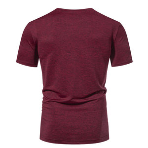 T-shirt d'été décontracté à manches courtes boutonné de couleur unie pour homme Sehe Fashion - Product Image 6