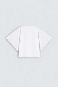 Camiseta Cómoda para Mujer, Fabricada en Pakistán, Camiseta Blanca de Manga Ancha para Mujer, Corte Holgado, Camiseta Cómoda - Product Image 6