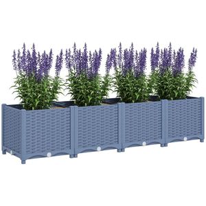 Fioriera Rialzata Blu e Vaso da Esterno Pratico per Piante da Giardino - Product Image 5