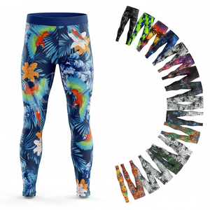 Sportswear Athletic Customized Printed Compression Leggings Quick Dry Gym Running Yoga Fitness Tights Sublimation Design Pants - Product Image 1