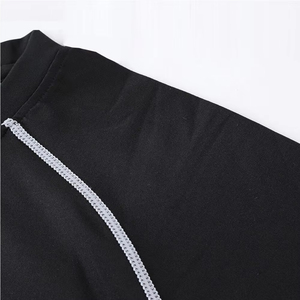 <b>Men's</b> Black Full Sleeve Rash Guard Quick Dry Breathable Anti-UV Spandex Nylon <b>Shirt</b> Top for Adults - Product Image 3