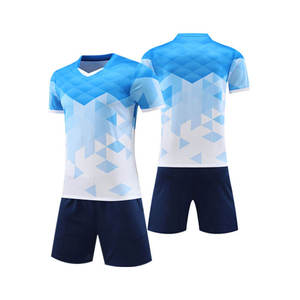 High Quality Custom Soccer Uniform Personalized Name Number Short Sleeve Quick Dry 100% Polyester Football Shirt - Product Image 3