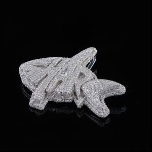 High Quality <b>Custom</b> Styles Letter Charm Pendant Silver 925 Moissanite Iced <b>Name</b> <b>Necklace</b> Men Hip Hop Jewelry Gifts - Product Image 2