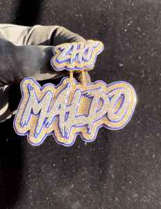 Colgante de Letra Personalizado de Lujo con Moissanita y Baño de Rodio, Certificado, Estilo Hip Hop Bling, Plata de Ley 925 - Product Image 1