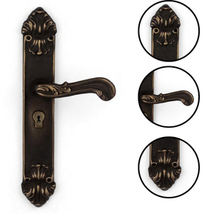 Manija Decorativa para Puerta Custos Maris de 12 Pulgadas |   Manija de Palanca con Acabado Bronce Estilo Vintage |   Herrajes Arquitectónicos Elegantes - Product Image 5