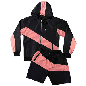 Perfectionists <b>Men's</b> Solid Tracksuit Set <b>Half</b>-<b>Zip</b> <b>Jacket</b> Shorts Breathable Polyester/Cotton Loose Fit Sporty Summer Casual - Product Image 1
