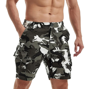 Shorts cargo mi-taille pour homme, motif camouflage, taille élastique, respirant, en toile, style décontracté, séchage rapide, fermeture boutonnée - Product Image 4