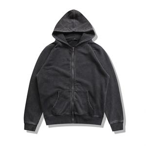 Sudadera con capucha negra para mujer, informal, de manga larga, con cremallera y forro polar. - Product Image 5