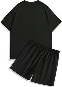 Conjuntos Cortos para Hombre, Traje Deportivo de Dos Piezas, Camiseta de Manga Corta y Pantalones Cortos, Traje Deportivo de Verano - Product Image 2