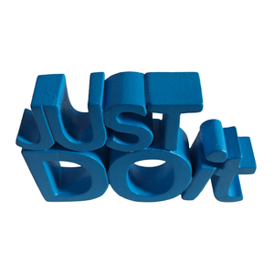 Just Do It - Decoración de Oficina Creativa de Madera Pintada en Azul, Adorno de Madera de Ingeniería para Decoración de Oficina, Artículo Decorativo - Product Image 5