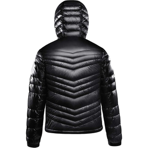 Chaqueta Acolchada Unisex 2025, Negra Brillante, con Cuello Alto, Estilo Casual de Invierno, Tejida a Crochet, 100% Nailon, Diseño de Parches - Product Image 6