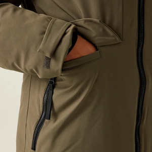 Parka robuste et chaude pour l'hiver, vêtement de travail d'extérieur, imperméable et isolé, fournisseur d'usine en gros, hydrofuge et respirant - Product Image 3