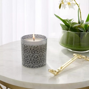 Sleek design 6.5oz <b>jar</b> candle vanilla scented candle gray glass candle <b>jar</b> for customizations single wick candle home decor - Product Image 3