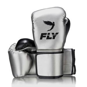 Gants de boxe professionnels 2025 les plus vendus, en cuir véritable de qualité supérieure, avec super lacets noirs et argentés - Product Image 1