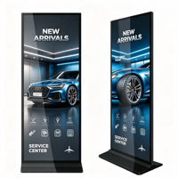 Pantalla Publicitaria 4K de 64, 69 y 79 Pulgadas, Tótem Táctil para Interiores, Software CMS WIFI, Señalización Digital LCD