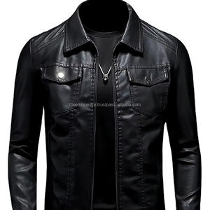 Últimas chaquetas de moda de cuero genuino de corte regular de moda chaqueta de moda de cuero de diseño premium de calidad superior para hombres - Product Image 3