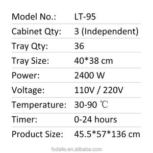 Nouvelle machine à légumes 3 armoires 36 plateaux cuisine commerciale déshydrateur de fruits en acier inoxydable séchoir à aliments - Product Image 3