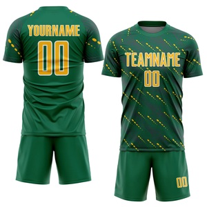 เสื้อฟุตบอลสีเขียวเหลืองสุดพิเศษ แห้งเร็ว ระบายความชื้นได้ดี ชุดกีฬา ปรับแต่งชื่อทีมและหมายเลขได้ ขายส่งทั่วโลก - Product Image 1
