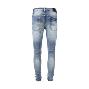 Pantalones vaqueros premium para hombre, pantalones de mezclilla azul oscuro, personalización de marca, OEM, ropa urbana de moda, proveedor mayorista, precio de fábrica - Product Image 2