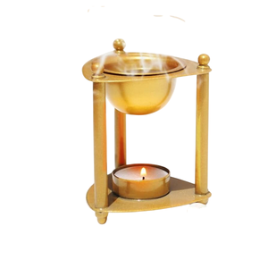 Lampe à parfum en laiton, diffuseur aromatique avec porte-bougie pour l'aromathérapie, utilisation toute saison, parfum d'intérieur, porte-encens - Product Image 1