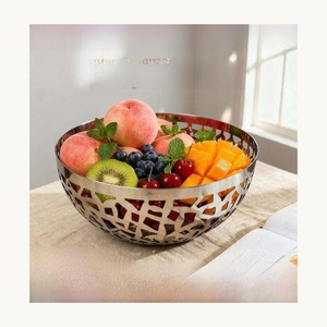 Bol à fruits élégant en métal couleur or, design merveilleux, panier à fruits décoratif, nouvelle arrivée, centre de table de cuisine - Product Image 4