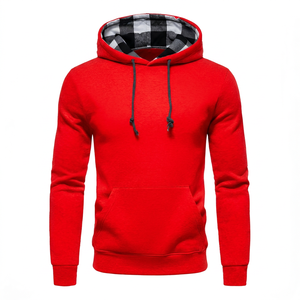 Sudadera con Capucha Gris para Hombre, Corte Regular, Color Sólido, Informal, con Bolsillo Delantero - Product Image 3