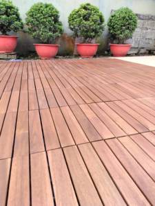 Vietnam Outdoor Patio Deck Acacia Wood Parquet <b>Flooring</b> 300 X 300 mm Interlocking Tiles Waterproof Square - Product Image 6