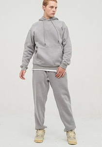 Men's Oversized Hoodie Solid Color Cotton Fleece Casual Streetwear Pullover Autumn Wear - Product Image 1