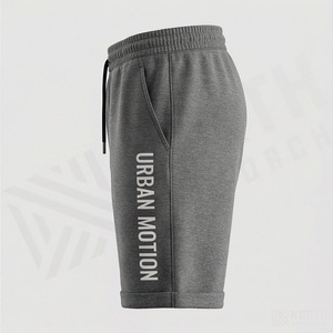 Shorts de sport personnalisés de haute qualité en coton French Terry avec poches, pour hommes, longueur genou, pour la gym et l'entraînement - Product Image 3