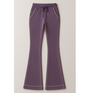 Pantalones Deportivos de Pierna Ancha para Mujer, Cintura Media, Estilo Flare, Efecto Adelgazante, Nailon y Spandex - Product Image 1