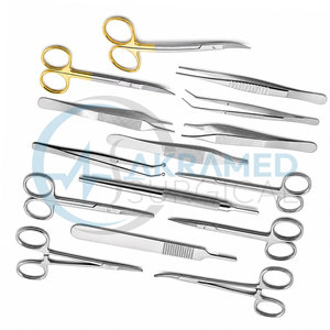 Kit de Suture pour Chirurgie Mineure de 15 Pièces Premium, Instruments Chirurgicaux en Acier Inoxydable, Pratique Générale, Certifié CE - Product Image 1