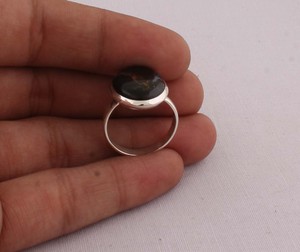 Vintage Style Natural Jasper Oval <b>Ring</b> Solid 925 <b>Silver</b> Handmade <b>Boho</b> Statement <b>Ring</b> Unique Earthy Jewelry Manufacturer Dire - Product Image 3