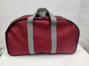 Large Maroon Casual Foldable Polyester <b>Travel</b> <b>Duffel</b> <b>Bag</b> with Front Zipper Pocket Dual Carry Handles and Durable Fabric - Product Image 4