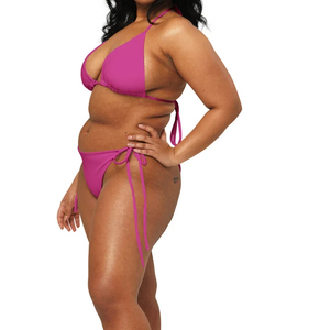 Ensemble de bikini pour femme, dos croisé, taille basse, en nylon/coton, séchage rapide, maillot de bain deux pièces pour la plage - Product Image 3