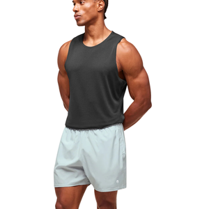 Shorts de sport pour homme, 5 pouces, légers, pour la salle de sport, l'entraînement, la course à pied, la remise en forme, gris clair - Product Image 5