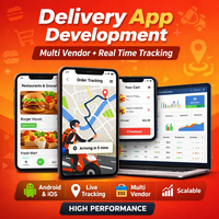 Aplicación de Entrega de Comida para Restaurantes y Supermercados de Alto Rendimiento, con Seguimiento en Tiempo Real, Habilitada para Internet, Escalable y Multiplataforma