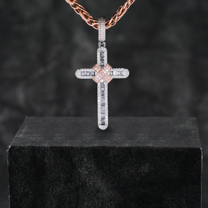Pendentif classique en diamant rond taille brillant, couleur D certifiée, plaqué or, unisexe, solitaire, bijoux fins, cadeau de luxe - Product Image 5